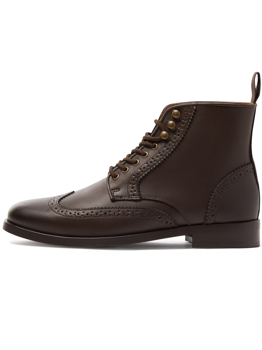 Vegan brogue boots sale