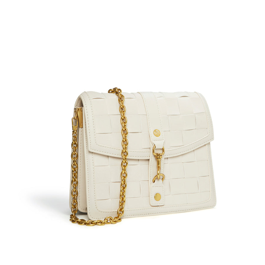 Daisy White Vegan Shoulder & Crossbody Bag