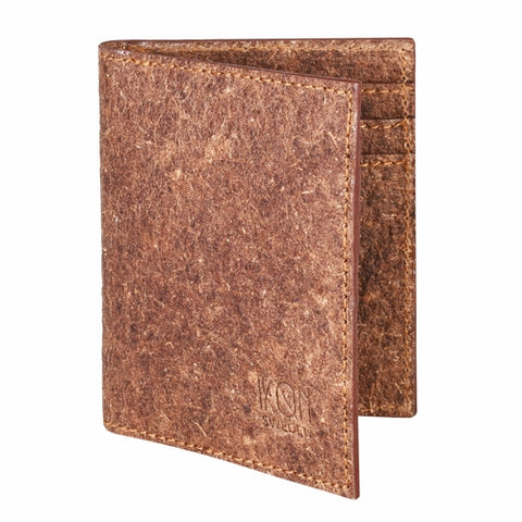 Coconut Leather BiFold Card Wallet - Cutch Brown