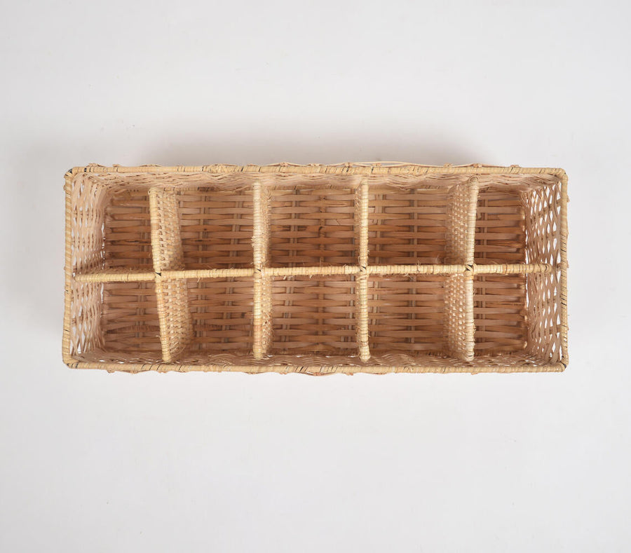 Handwoven Cane Eco-Friendly Table Organiser