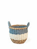 Ula Stripe Basket - Blue - The Vegan Life