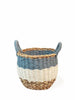 Ula Stripe Basket - Blue - The Vegan Life