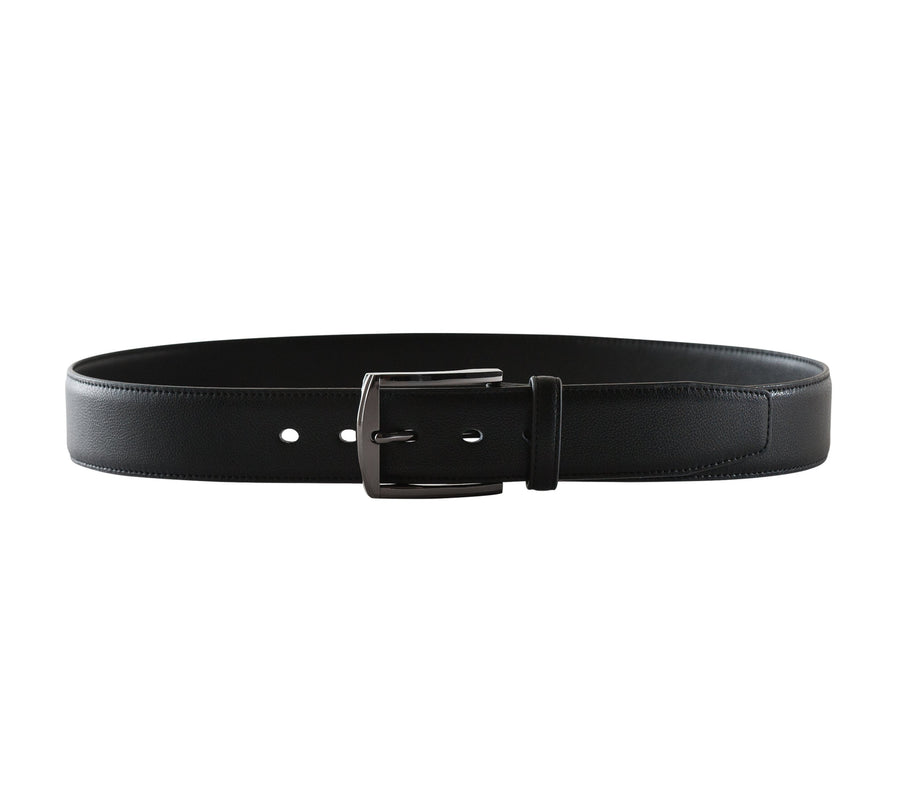Metallic Black Square Vegan Belt