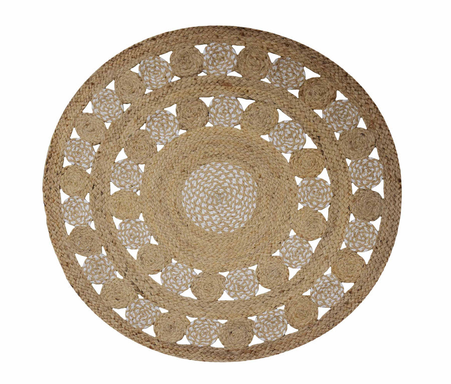 Mosaic Braided Jute Rug