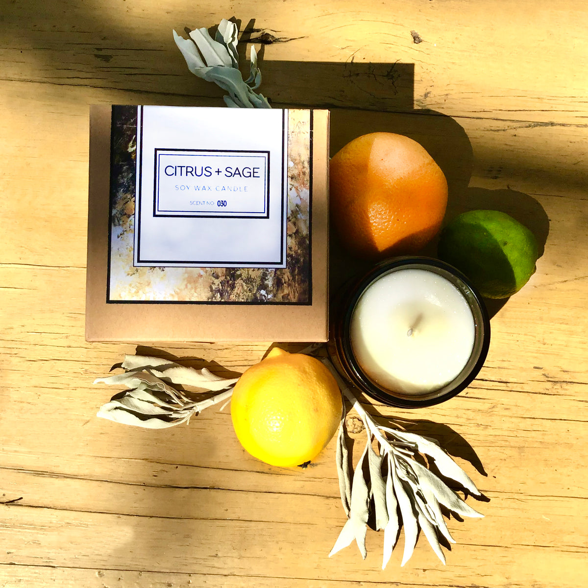 Citrus + Sage Soy Wax Candle