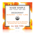 Certified Organic Bergamot Ylang Ylang Deodorant