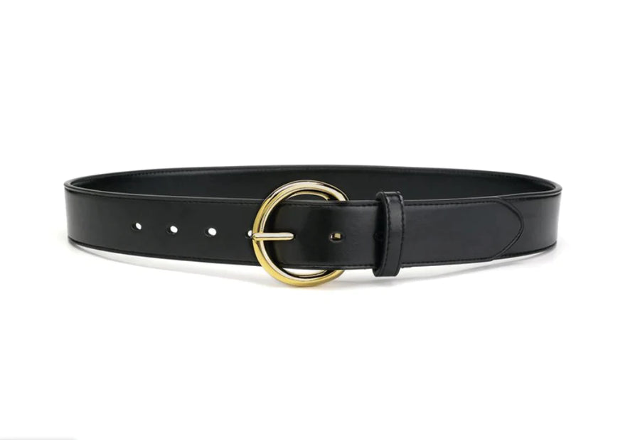 Women's Gold Ring Belt - Black (Only Size 40 Left)