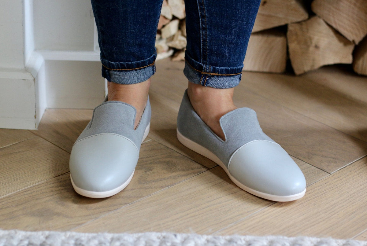 House Loafers | Blue / Grey - Dooeys - Women's House Shoes